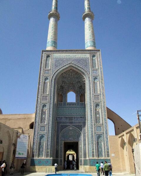 عکس هوایی از مسجد جامع یزد