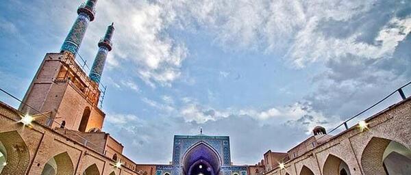 عکس هوایی از مسجد جامع یزد