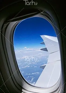 عکس بال هواپیما در اسمان