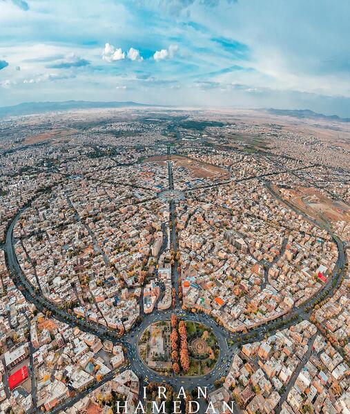 عکس هوایی استان همدان