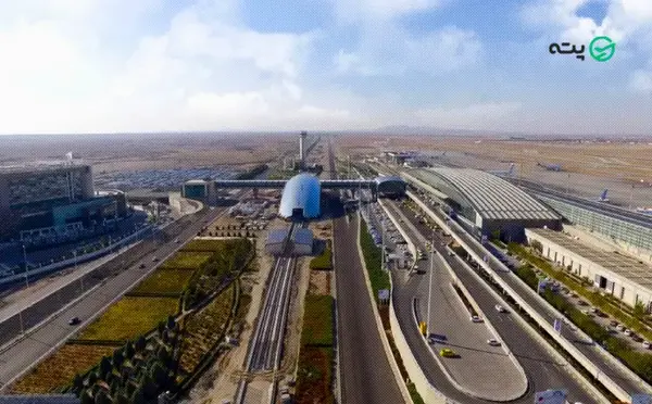 عکس هوایی از فرودگاه همدان
