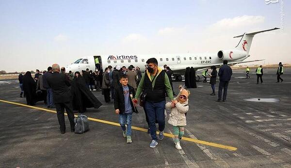 عکس هوایی از فرودگاه همدان