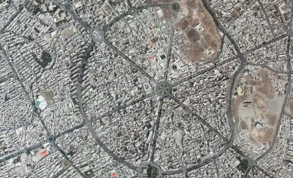 عکس هوایی از فرودگاه همدان