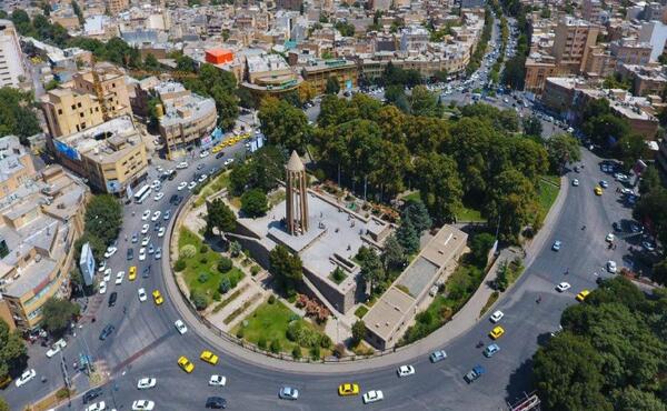 عکس هوایی از فرودگاه همدان