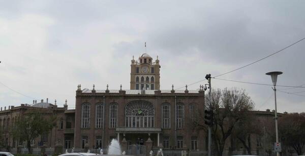 عکس هوایی از میدان ساعت تبریز