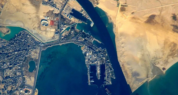 عکس هوایی از کانال سوئز
