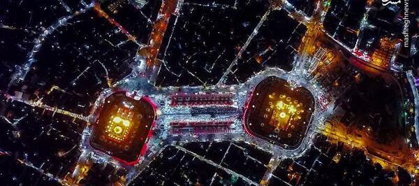 عکس هوایی با کیفیت از بین الحرمین