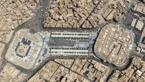 عکس هوایی با کیفیت از بین الحرمین