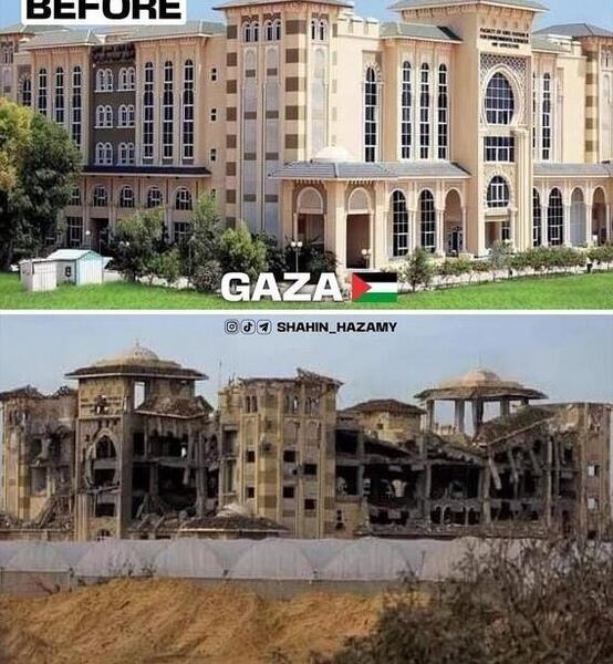عکس هوایی غزه بعد از جنگ