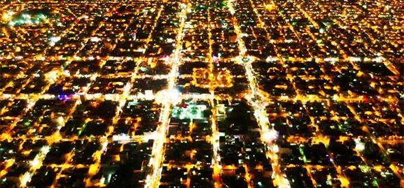 عکس هوایی از شهر سلماس