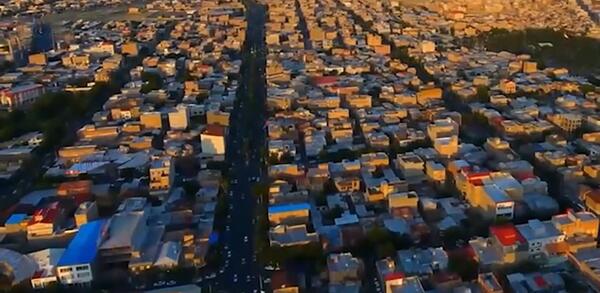 عکس هوایی از شهر سلماس