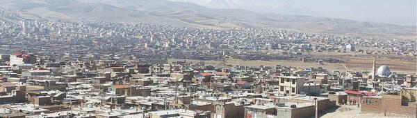 عکس هوایی از شهر سلماس