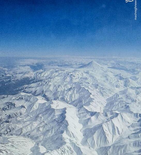 عکس هوایی از دماوند