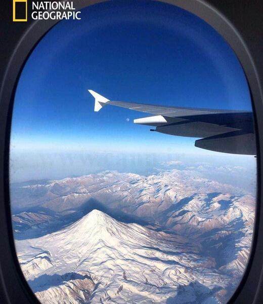 عکس هوایی کوه دماوند