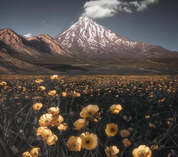 عکس هوایی کوه دماوند