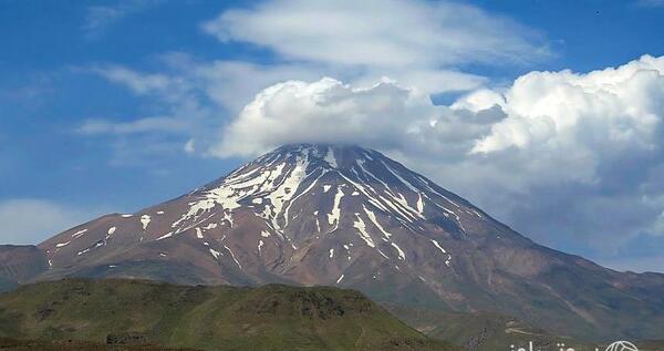 عکس هوایی کوه دماوند