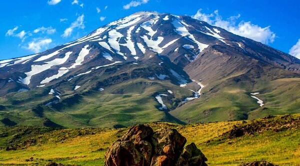 عکس هوایی از کوه دماوند