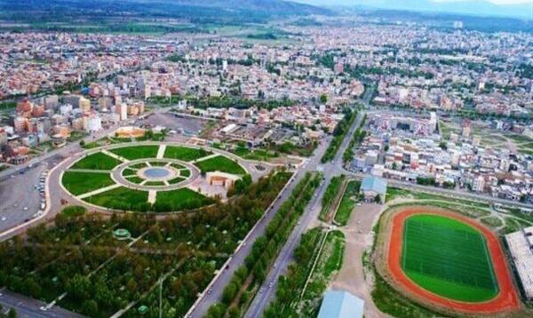 عکس هوایی از شهر خوی