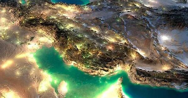 عکس هوایی از خلیج فارس