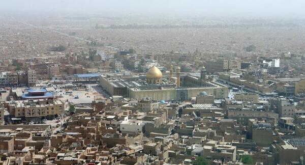 عکس هوایی حرم امیرالمومنین