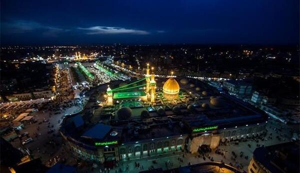 عکس هوایی از حرم امام حسین