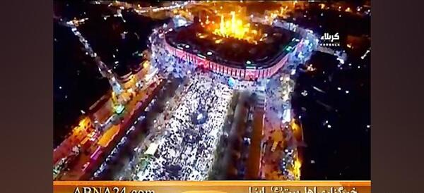 عکس هوایی از حرم امام حسین