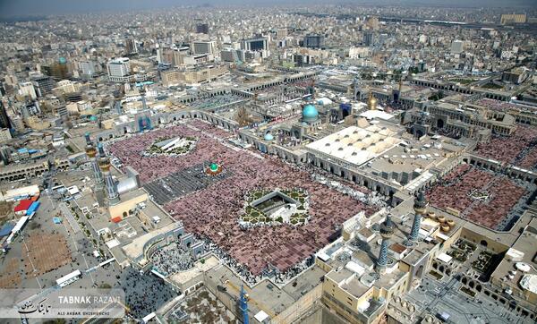 عکس هوایی از حرم امام حسین