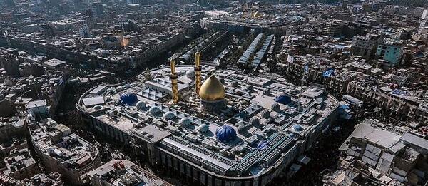 عکس هوایی از حرم امام حسین