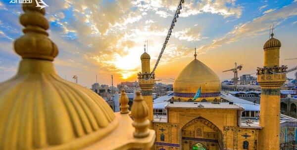 عکس هوایی از حرم امام علی