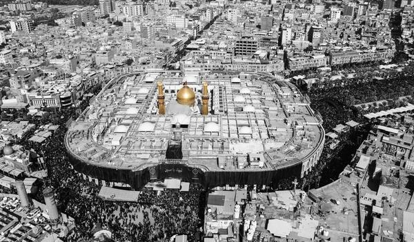 عکس هوایی از حرم امام علی