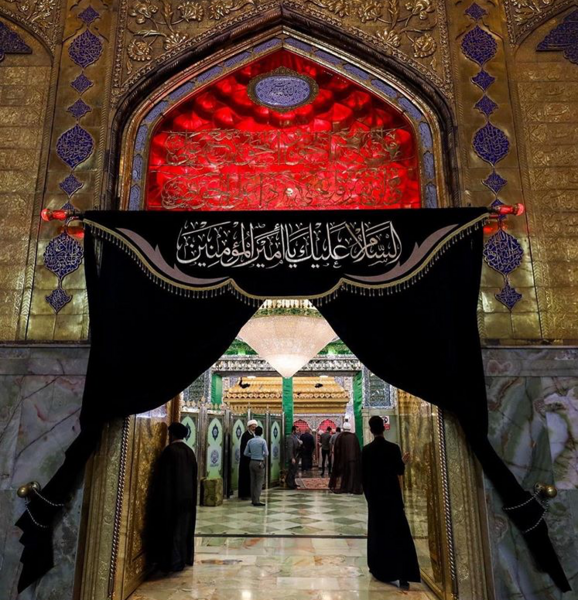 عکس هوایی از حرم امام علی