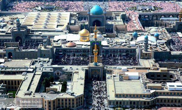 عکس هوایی از حرم امام علی