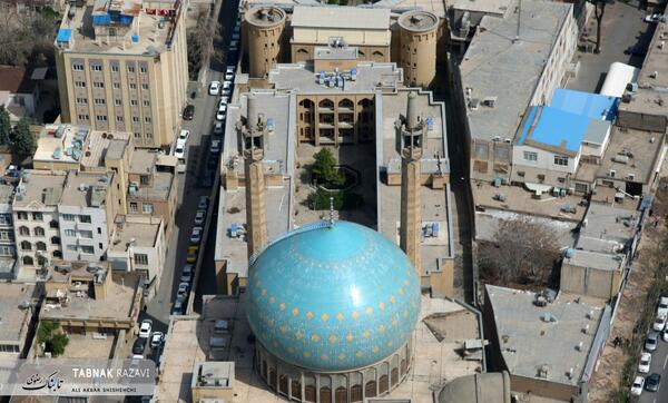 عکس هوایی از حرم امام علی