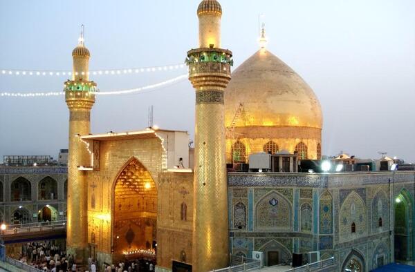 عکس هوایی از حرم امام علی