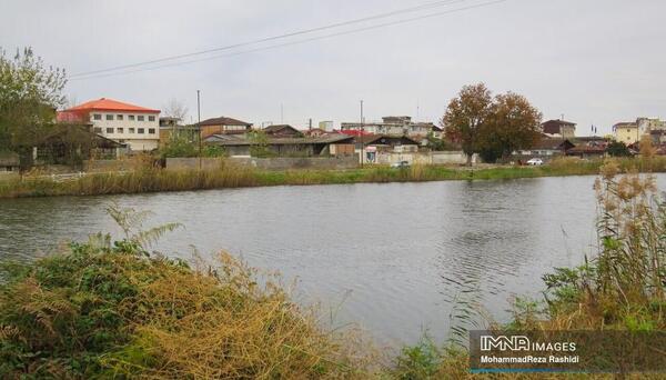 عکس هوایی تالاب عینک رشت