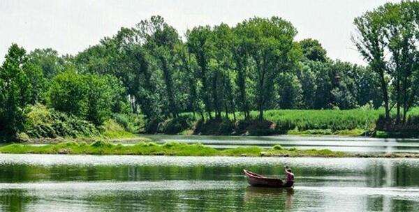 عکس هوایی تالاب عینک رشت