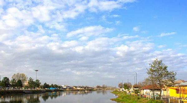 عکس هوایی تالاب عینک رشت