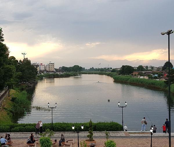 عکس هوایی تالاب عینک رشت