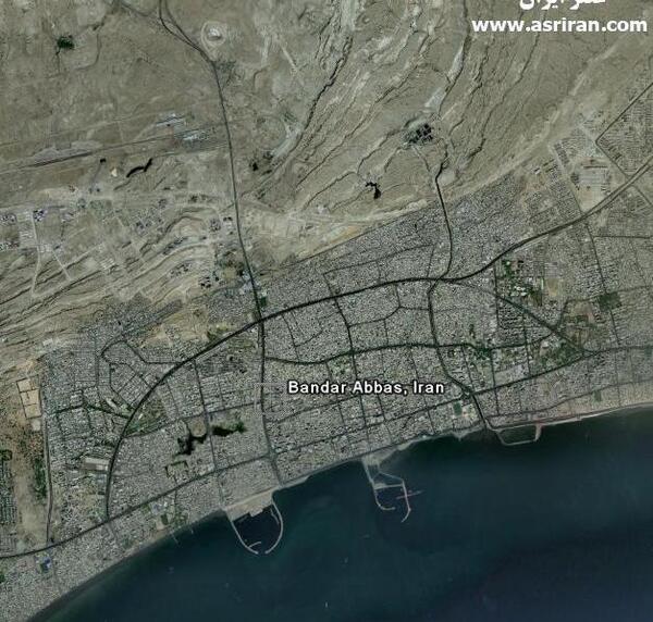 عکس هوایی از ساحل بندرعباس