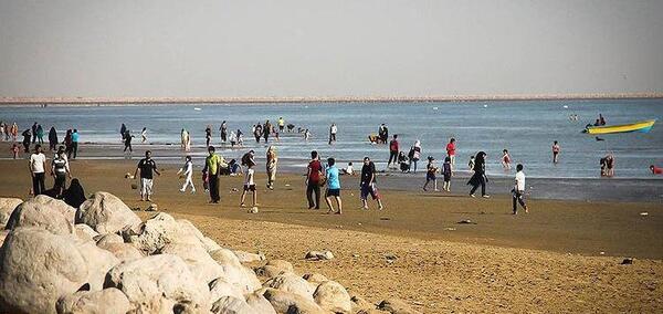 عکس هوایی از ساحل بندرعباس