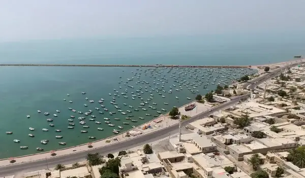 عکس هوایی از ساحل بندرعباس