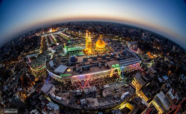 عکس هوایی با کیفیت حرم امام حسین