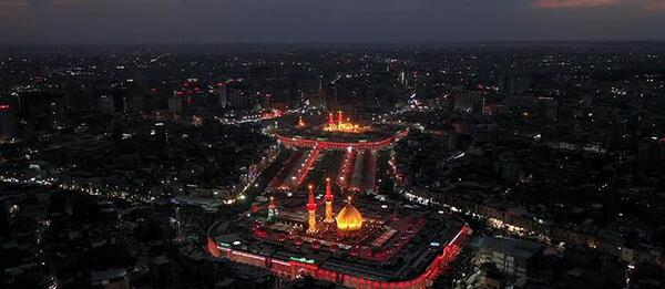 عکس هوایی با کیفیت حرم امام حسین