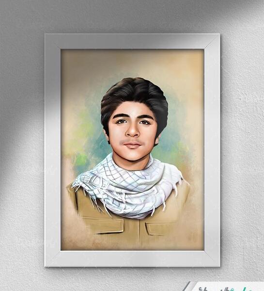 عکس حسین فهمیده برای نقاشی