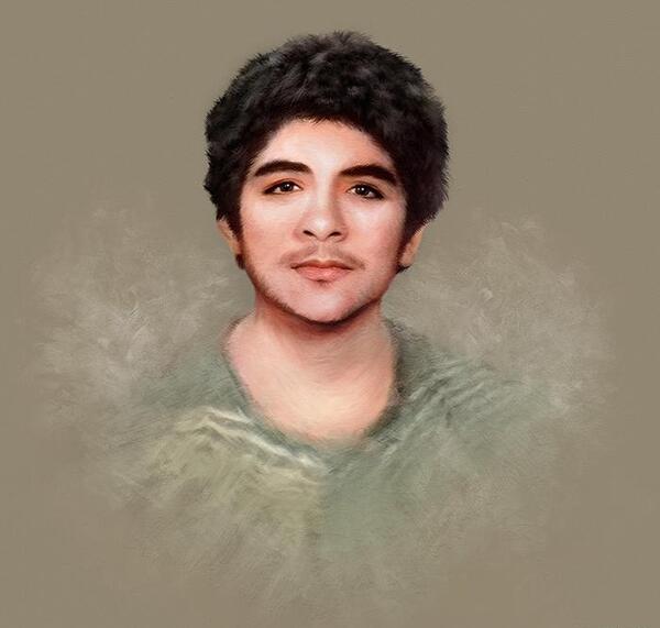 عکس حسین فهمیده برای نقاشی