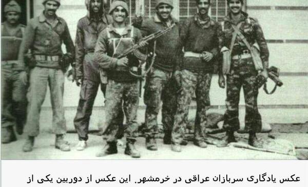 عکس صدام حسین با لباس نظامی