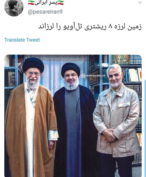 عکس سید حسن نصرالله و خامنه ای و سلیمانی