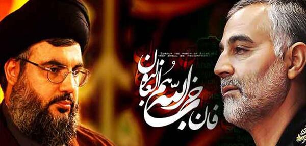 عکس سید حسن نصرالله و خامنه ای و سلیمانی