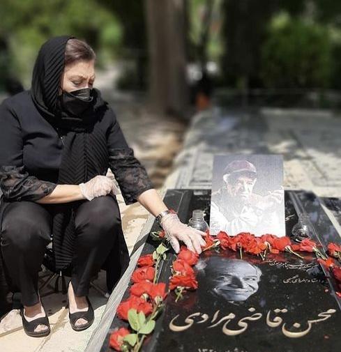 عکس محسن قاضی مرادی با همسرش