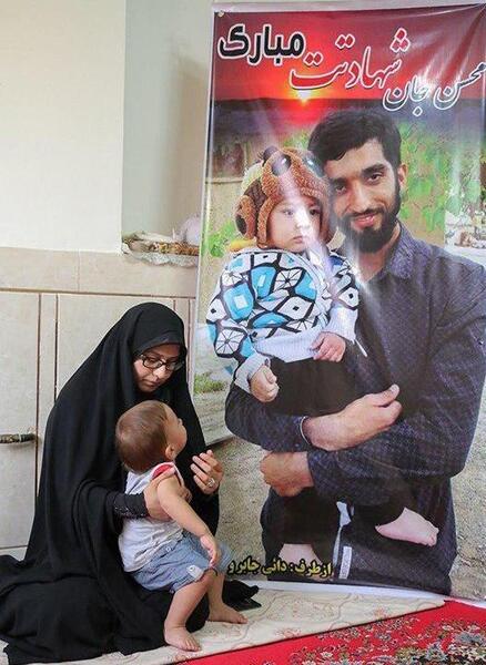 عکس محسن حججی با همسرش